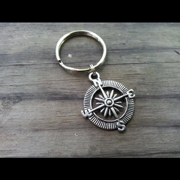 Compass Keychain Nautical Traveler Travel - Picture 3 of 7